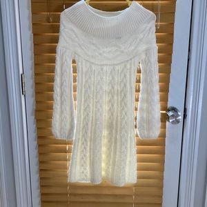 Great condition, cream knit sweater dress.